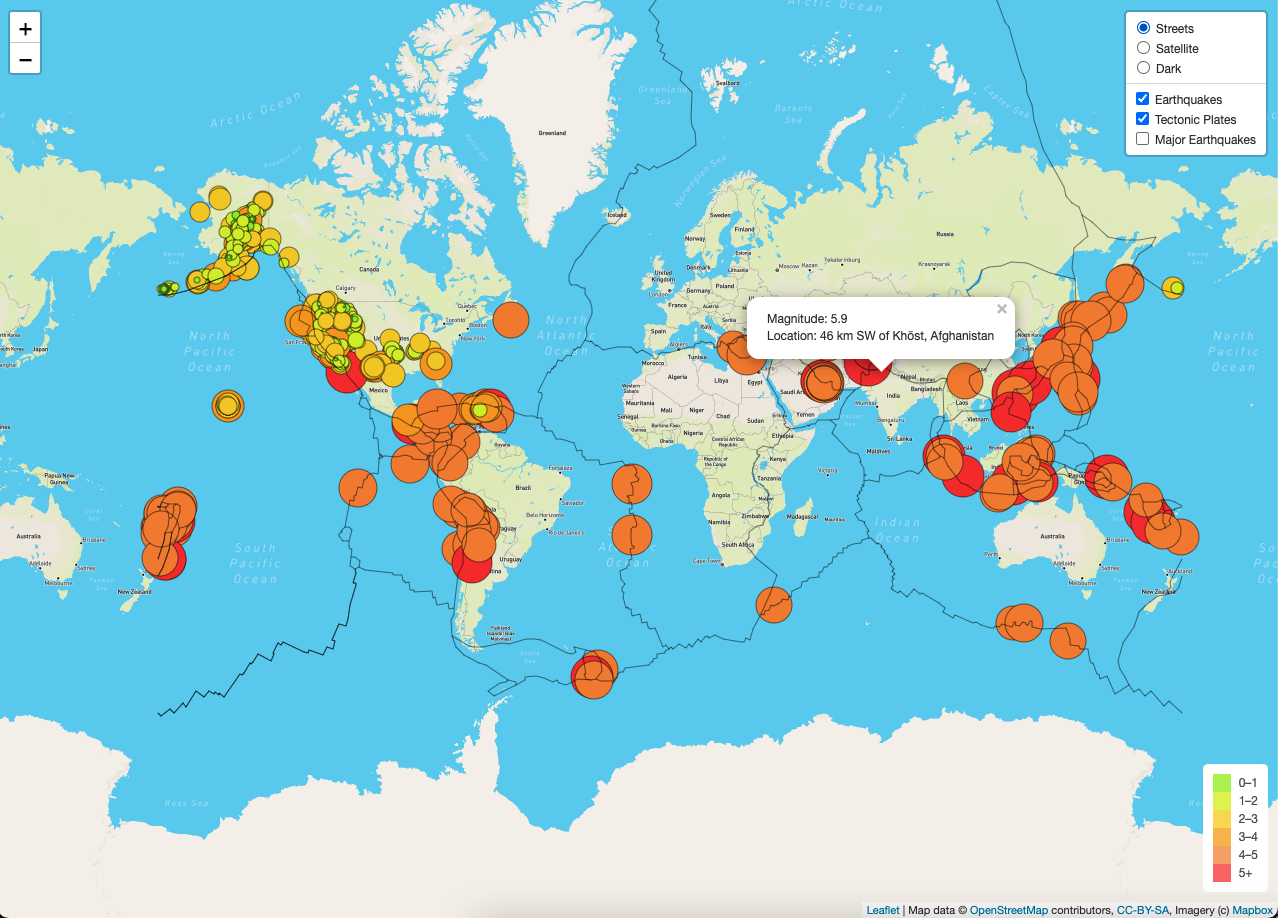 Image of Earthquake Map